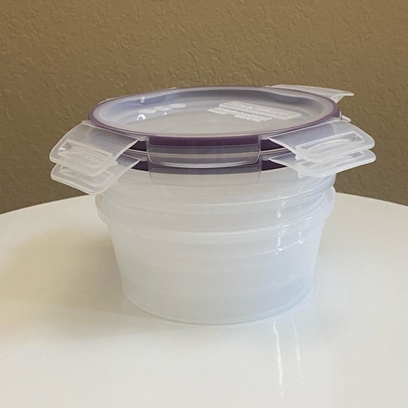 EUC Round Snapware  5 pieces - Picture 2 of 8